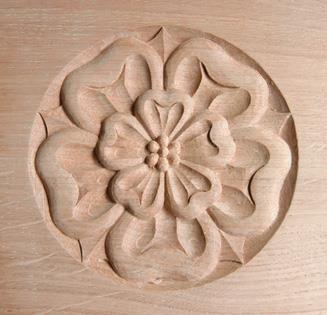 Block - Carved Rose carved wood