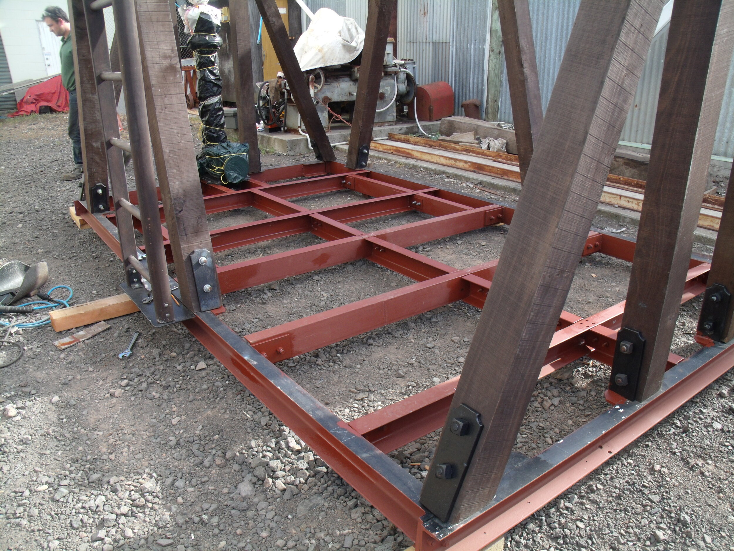The steel base assembly