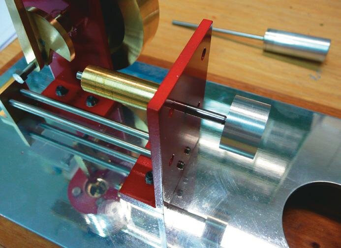 Displacer positioning jig used to drill accurate holes