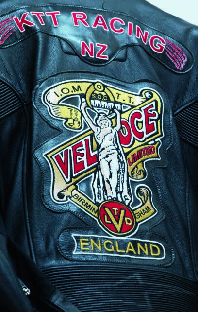 Leather with Velocette insignia contains 180,000 stitches