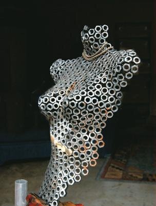 Torso consists of 300 bolts &amp; brass plugs