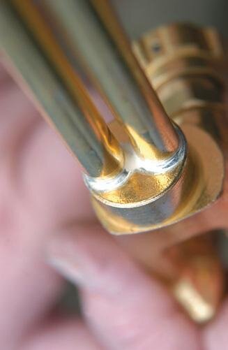 Torch with silver ring brazing