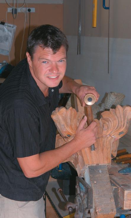 Mike Davies works on a commission.