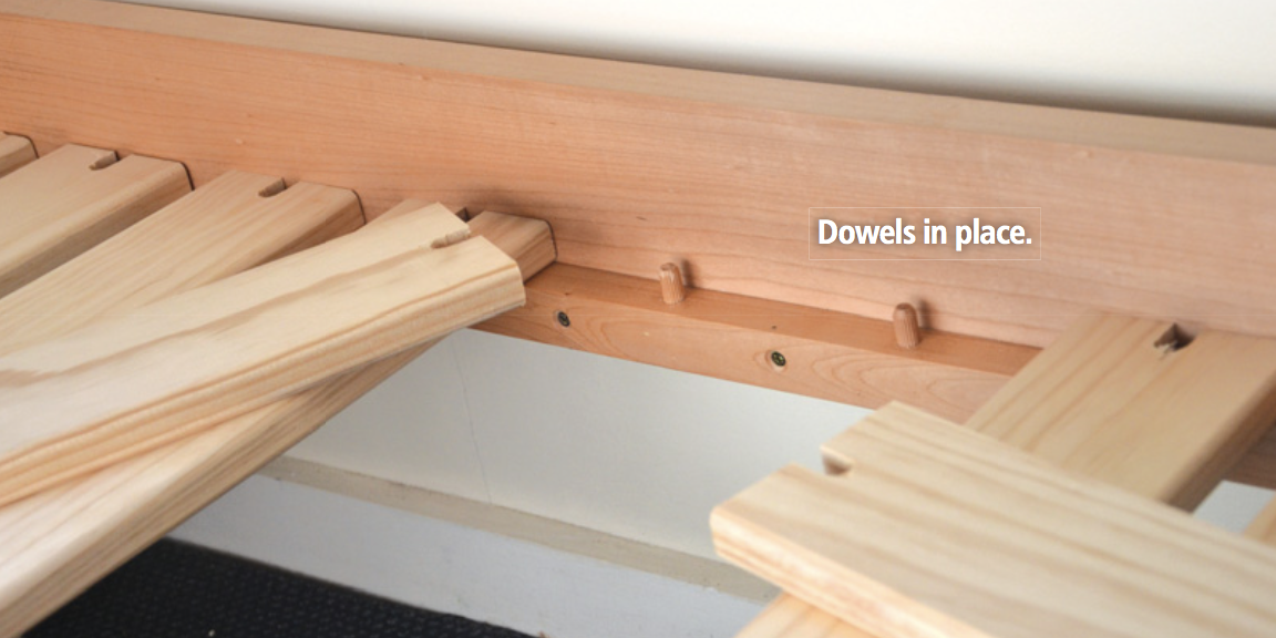 Dowels in place.