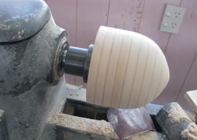 Nose cone mould on the lathe and…