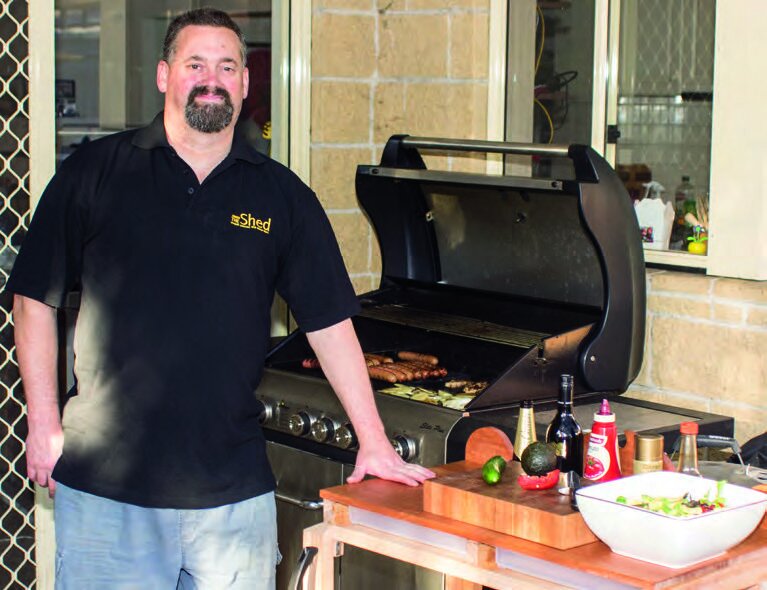 Chef Stuart Lees with a great addition to his barbecue area