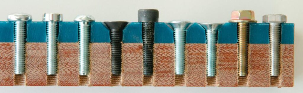 Common Fastener Heads For A Screw Or Bolt